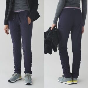 Lululemon Runderful Pants Leggings Lined Joggers Black Grape Space Dye Camo